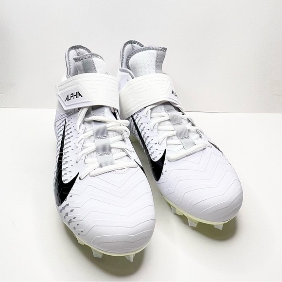 Nike Alpha Menace Pro 2 Mid Men’s Cleat White and Black Size 11.5 - Picture 7 of 12